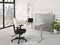 Ergonomisch design t-poot bureau Teez breed 60CM diep 80CM bladkleur Speciale Kleur framekleur Aluminium (RAL9006)