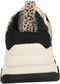 POSH by Poelman GIGI - Dames sneakers - Chunky zool 3.5 cm - Zwart/beige