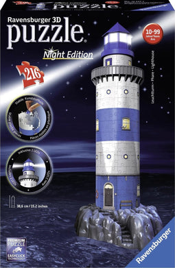Ravensburger Vuurtoren Night Edition- 3D puzzel gebouw - 216 stukjes