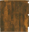 vidaXL - Nachtkastje - 50x39x43,5 - cm - bewerkt - hout - gerookt - eikenkleurig