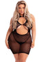 Halterjurkje met keyholes Plus Size Pink Lipstick - - XL/3XL