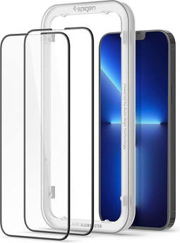 Spigen AGL03377 - AlignMaster Full Cover Glass - 9H gehard glas - Zwart (2 stuks)