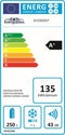 Everglades EVOD207 - Koelkast - 250L A+ - Wit