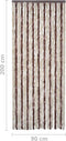 vidaXL - Vliegengordijn - 90x200 - cm - chenille - beige - en - lichtbruin