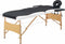 vidaXL - Massagetafel - inklapbaar - 2 - zones - hout - zwart - en - wit