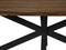 Rechthoekige eettafel tuin - 220x100x76 - Naturel/zwart - Teak/metaal