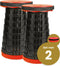 Opvouwbare kruk extra strong rood per 2 - telescopische kruk - 250 kg - inklapbare kruk - draagbaar - kampeerstoel - opstapkrukje