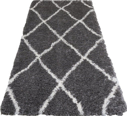 Vloerkleed Jeffie Grey 80 x 150 cm