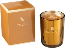 J-Line geurkaars Excellent - Golden Honey - glas - oker – small - 50U