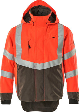 Mascot Safe Supreme Shell - Gevoerde jas - Ademend waterdicht - hi-vis rood/donkerantraciet - L