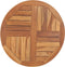 vidaXL - Tafelblad - rond - 2,5 - cm - 70 - cm - massief - teakhout