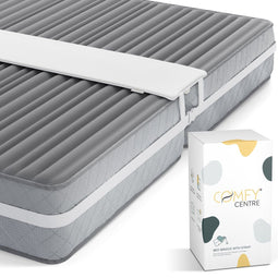 COMFYCENTRE Matraswig - Extra Brede Liefdesbrug - Verstelbare Band - Wit - 200x30cm