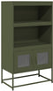 vidaXL - Hoge - kast - 68x39x123 - cm - staal - olijfgroen