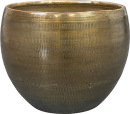 Ter Steege Bloempot Aluminium Goud D 22 cm H 17 cm