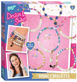 Totum Design & Shine - Armbandjes maken - 6 luxe armbandjes met glaskralen en muziekbedels (450-delig)