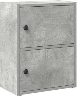 vidaXL - Boekenkast - 40x24x52 - cm - bewerkt - hout - betongrijs