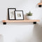 vidaXL - Wandschap - 60x10x4 - cm - onbehandeld - massief - eikenhout