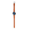 Fossil Carlie Mini - Dameshorloge 28 mm - Bruine leren band - Blauw parelmoer (1 stuk)