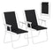 Woltu Campingstoel Set van 2 - Opvouwbare Lichtgewicht Stoelen met Armleuningen - Zwart - 58x53x76