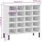 vidaXL - Schoenenrek - met - metalen - poten - OSLO - 95x35x86 - cm - grenenhout - wit
