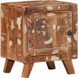 vidaXL - Nachtkastje - 40x32x46 - cm - massief - gerecycled - hout