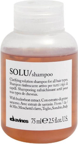 Davines SOLU Shampoo - 75 ml- Normale shampoo - Voor Alle haartypes -