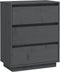 vidaXL - Dressoir - 60x34x75 - cm - massief - grenenhout - grijs
