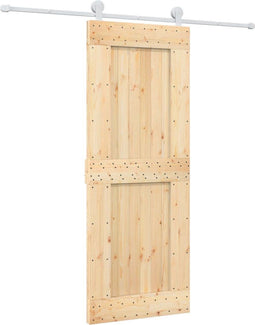 vidaXL - Schuifdeur - met - beslag - 80x210 - cm - massief - grenenhout