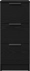 vidaXL - Sideboards - 2 - stuks - Zwart - Eiken - 30x30x70 - cm - Bewerkt - Hout