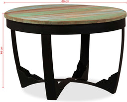 vidaXL - Salontafel - 60x40 - cm - massief - gerecycled - hout