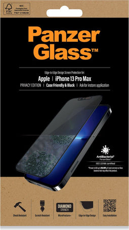 PanzerGlass Apple iPhone 13 Pro Max - Privacy Glass - Anti-bacterieel - Schokabsorberend