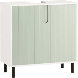 SoBuy BZR139-GR - Wastafel Onderkast - Uitsparing sifon - Groen
