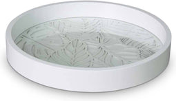 Safaary - Dienblad Deco Hout Rond Wit Ø 30cm