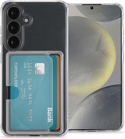 iMoshion Hoesje Geschikt voor Samsung Galaxy S24 Hoesje Met Pasjeshouder - iMoshion Softcase Backcover met pashouder 3.0 - Transparant