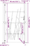 vidaXL - Poort - 105x205 - cm - grasontwerp - cortenstaal