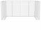 vidaXL - Schanskorf - drievoudige - vuilnisbak - ombouw - 250x100x120 - cm - staal
