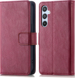 iMoshion Hoesje Geschikt voor Samsung Galaxy A14 (5G) / A14 (4G) Hoesje Met Pasjeshouder - iMoshion Luxe Bookcase - donkerrood