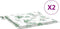 vidaXL - Stoelkussens - 2 - st - bladpatroon - 40x40x3 - cm - stof