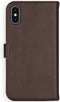 Selencia iPhone Xs - Echt Lederen Bookcase - 3 Pashouders - Bruin