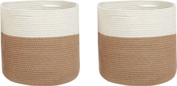 Beliani ARDESEN - Mand set van 2 - Beige - Katoen