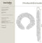 tectake® Kerstslinger - Guirlande - Gedetailleerd en Levensecht - 270 cm - wit
