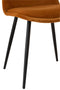 J-Line stoel Claire - metaal/textiel- oker - 2 stuks