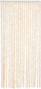 vidaXL - Vliegengordijn - 56x200 - cm - chenille - beige - en - wit