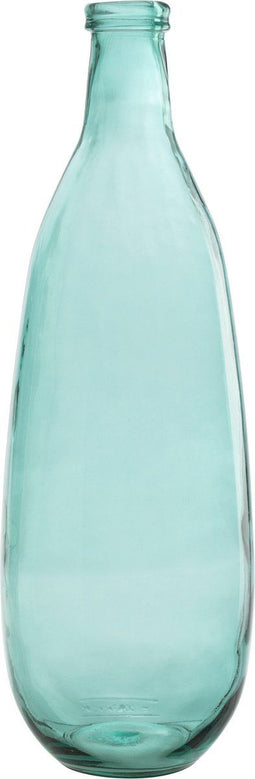 J-Line vaas Fles - glas - aqua - large - Ø 25 cm