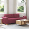 vidaXL - Wijnrood - Polyester, - Hout - Middelgroot - Voor - velen - 3-zitsbank