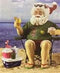 Kurt S. Adler Fabriche santa met strand set. Hoogte: 20cm