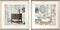 Schilderij DKD Home Decor Badkamers (2 Stuks) (40 x 2 x 40 cm)