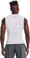 Under Armour UA HG Armour Comp SL-WHT - Heren Sportshirt - Compressie - Wit - Zwart