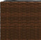 vidaXL - Plantenbakken - met - 3 - potten - 2 - st - 105x30x32 - cm - poly - rattan - bruin