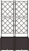 vidaXL - Tuinplantbak - met - Trellis - 2 - st - Bruin - 80x40x143 - cm